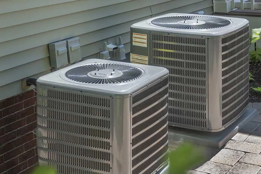 Residential heat pump repair setup